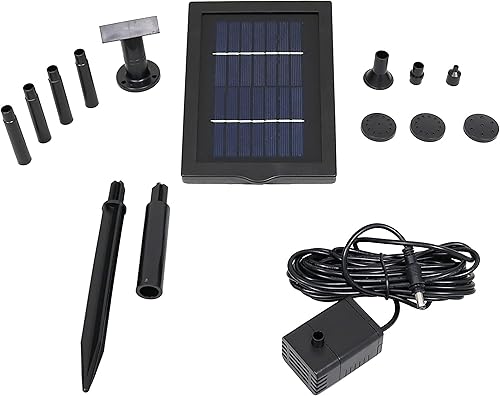 Miniatura 117 de Sunnydaze French Lily - Fuente de agua de pared Polystone de 33 pulgadas para exteriores, bomba sumergible eléctrica, acabado de piedra florentina