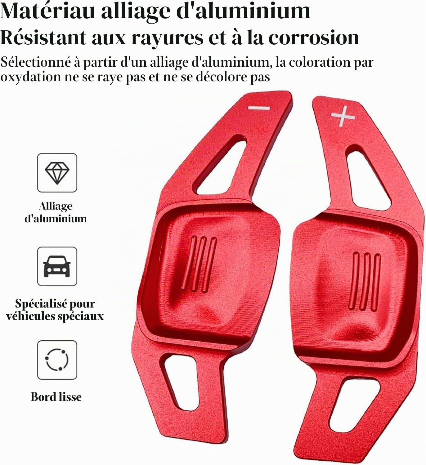 Alrens Lot de 2 palettes de changement de vitesse pour volant de voiture - Extension en aluminium racing - Compatible avec VW Golf 8 MK8 Tiguan CC Tiguan L Touran L Teramont Phaeton C-TREK Lamando