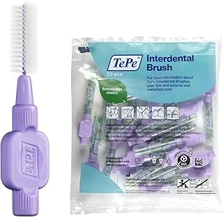 TePe Interdentalbürste, Extra Soft, Lila, 1,1 mm/ISO 6, 20 Stk., Plaque-Entfernung, effiziente Reinigung zwischen den Zähnen, für mittlere Lücken