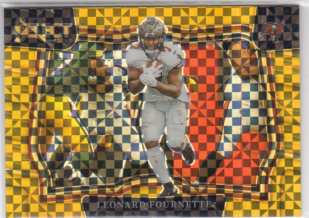 Football Trading Card NFL 2022 Panini Select Gold Prizm #466 Leonard Fournette Field Level NM Near Mint 2/10 Buccaneers