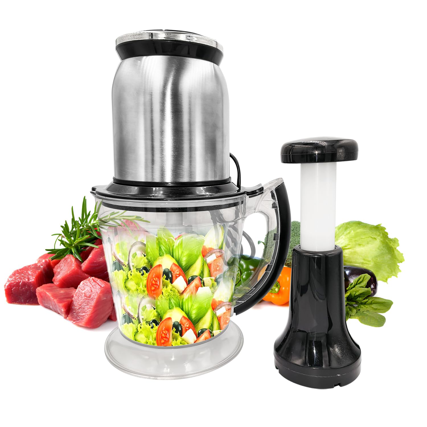 UAE Felcon2L Multi Purpose Chopper Mixer Grinder & Blender with Versatile Blades for Chopping Slicing, Blending and Kneading | Ultimate Home Kitchen Tool