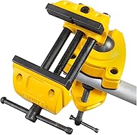 Stanley MaxSteel 1-83-069 Multi-Angle Hobby Vice: 360° Ball Joint Rotation, Rubber Jaw Guards for Secure Clamping