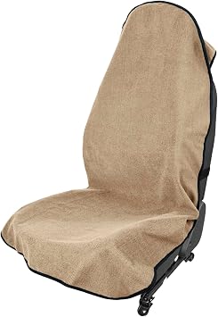 Seat Protector for Car Seats Waterproof Seat Cover Car Front Seats Universal Comfortable Car Seat Cover for Front Seats Fits Cars SUVs and Trucks Beige