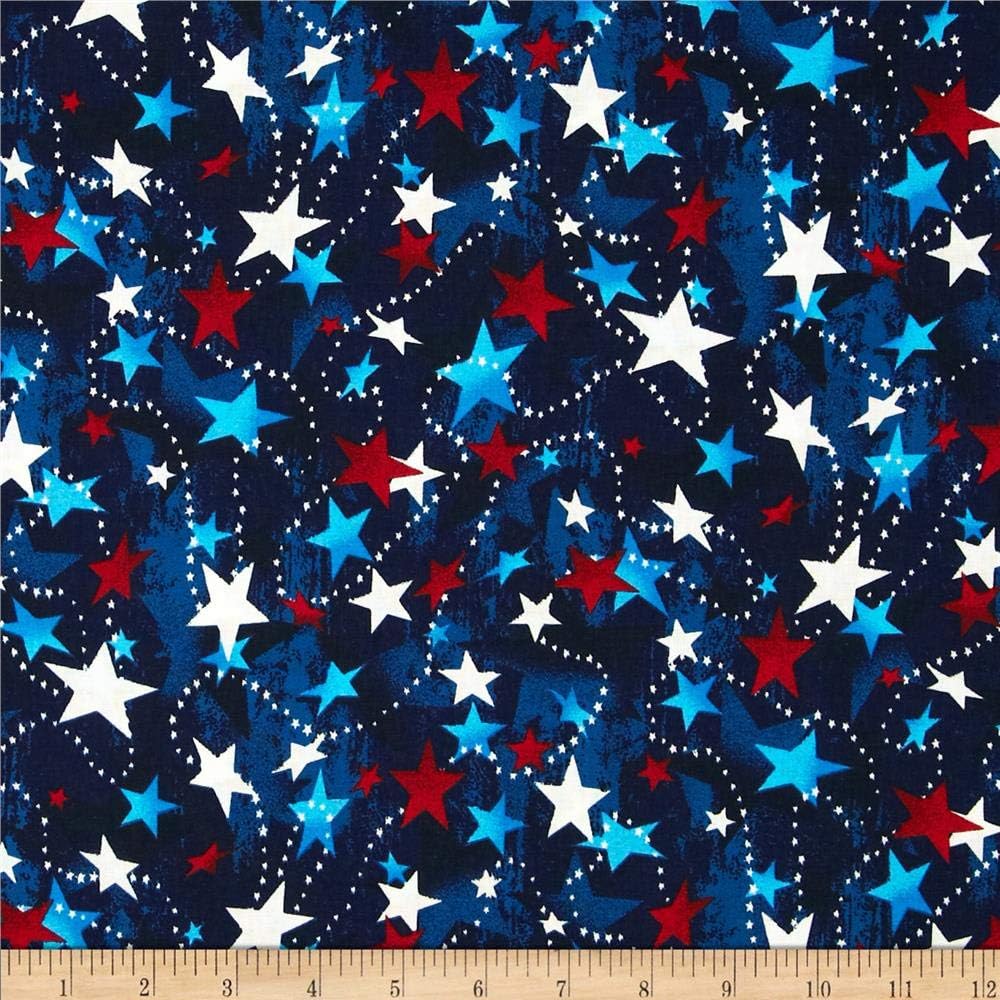 Made in the USA Stars Red, White, Blue, Fabric by the Yard