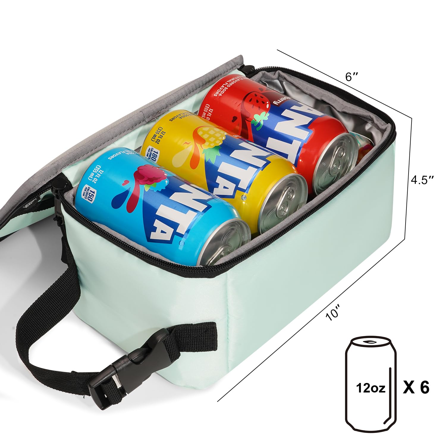 Cerbonny Small Cooler Bag Freezable Lunch Bag, Small Lunch Bag Insulated with Ice Pack - Image 3