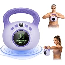 Electric Vibration Kettlebell for Men Women 35-Level Fitness Weight with 9 Modes, Full Body Sculpting Exercise Machine, Muscle Toning Gym Equipment with Anti-Slip ABS Handle