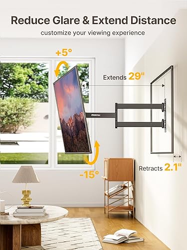 Miniatura 2 de monTEK Soporte de pared para TV de brazo largo para la mayoría de televisores de 23 a 65 pulgadas, soporte de TV de extensión de 29 pulgadas