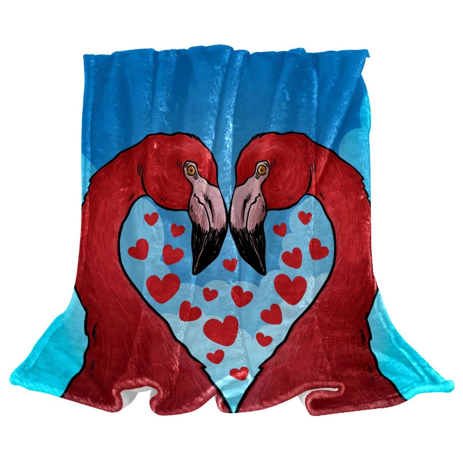 Couverture polaire flamant pour cocooning sur le canapé ou au bureau