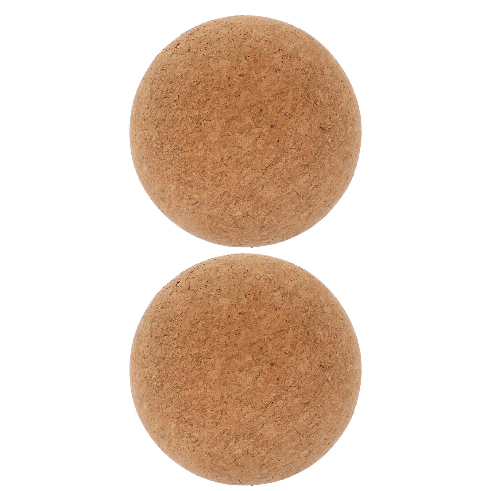 ibasenice 2 Balones, Material Natural de Masaje de Corcho para Yoga y Fitness, Alivio de Muscular y Compresión Profunda y Paquete de 2 Unidades para Piernas y Pies