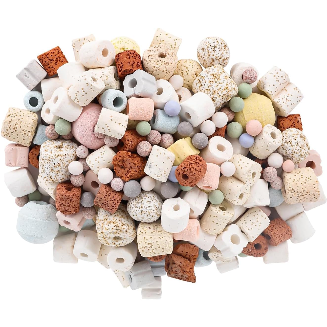 Aquarium Filter Media Balls,420g Aquarium Filter Media Accessories for Aquarium Filters Ceramic Rings Biological Filter Bioballs Biochemical Porous Filter for Fish Tank, Pond,Canister Filter