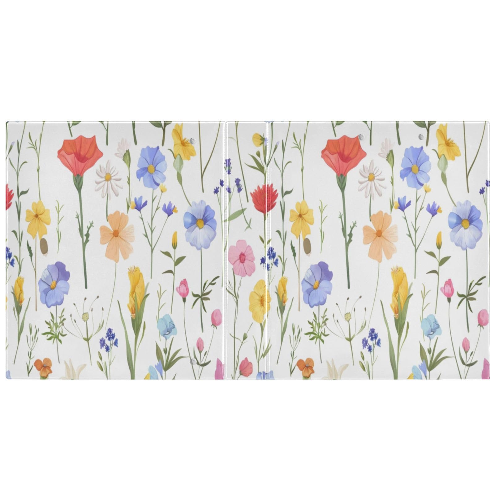 OTVEE Classeur à 3 anneaux de 3,8 cm avec porte-bloc et pochettes transparentes en PVC pour fournitures scolaires de bureau et d'école