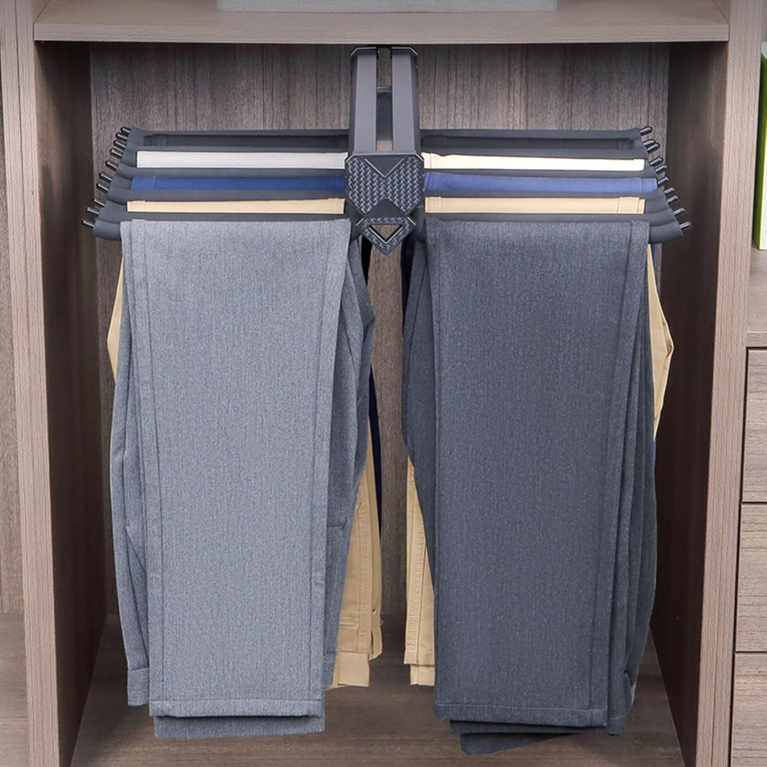 Adjustable Heavy Duty Closet Rod Organizer with Sliding Rail for Wardrobe Storage and Towel Rack Ideal for Closet Organization,One Color 59 * 11 * 36cm/23.2 * 4.3 * 14.2in