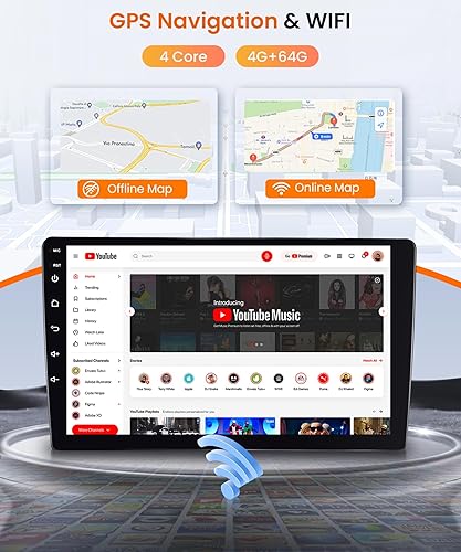 Miniatura 4 de Radio para Toyota RAV4 2007 2008 2009 2010 2011 Android estéreo de coche con navegación GPS, Rimoody 9 pulgadas pantalla táctil radio coche con