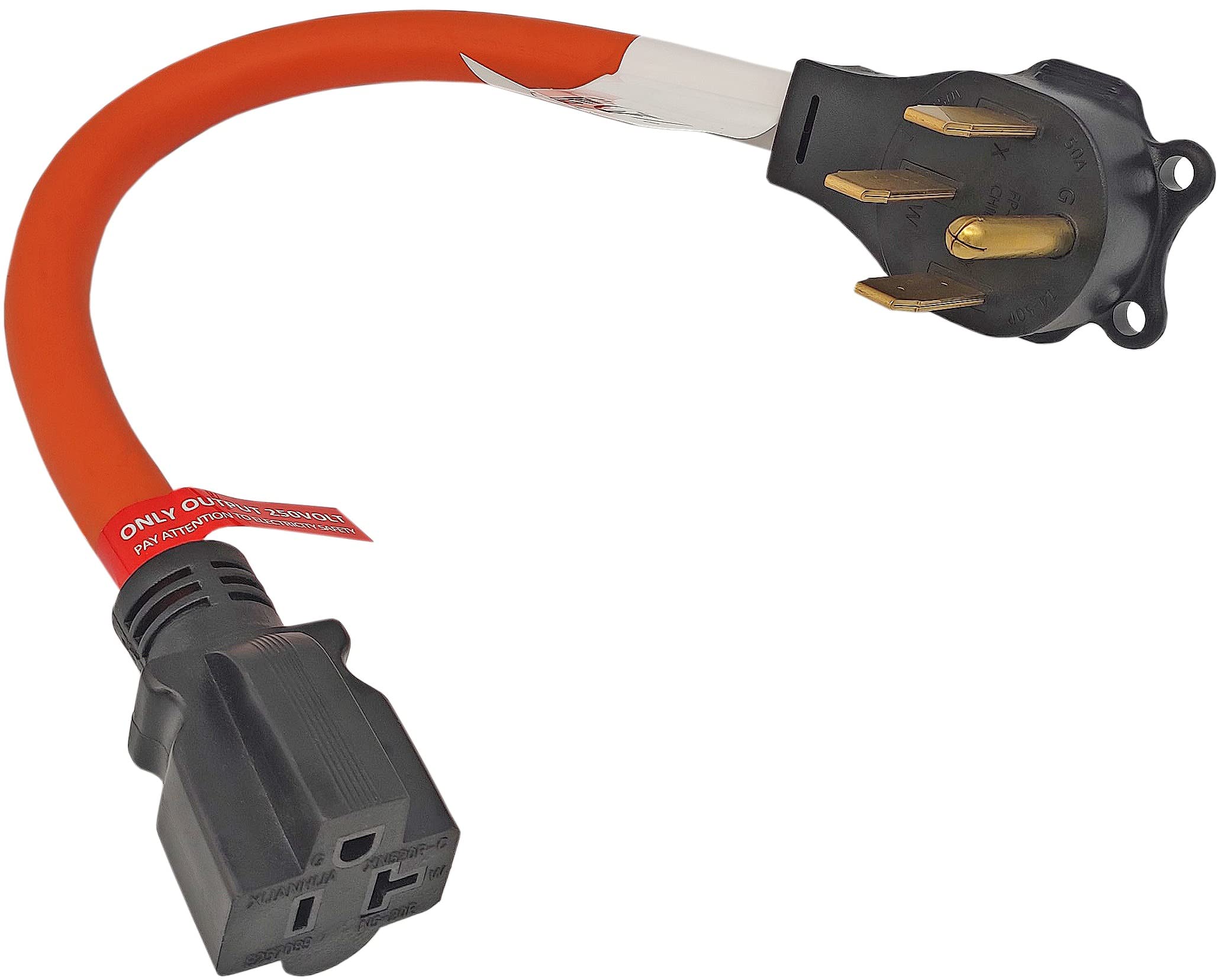 FC-EV14552T Wohnmobil-Stecker, 50 A, Stecker, 14-50P auf 5-15R oder 5-20R, Adapter, 4-polig auf 3-poliger Ausgang, 20 A, 250 V (für EV)