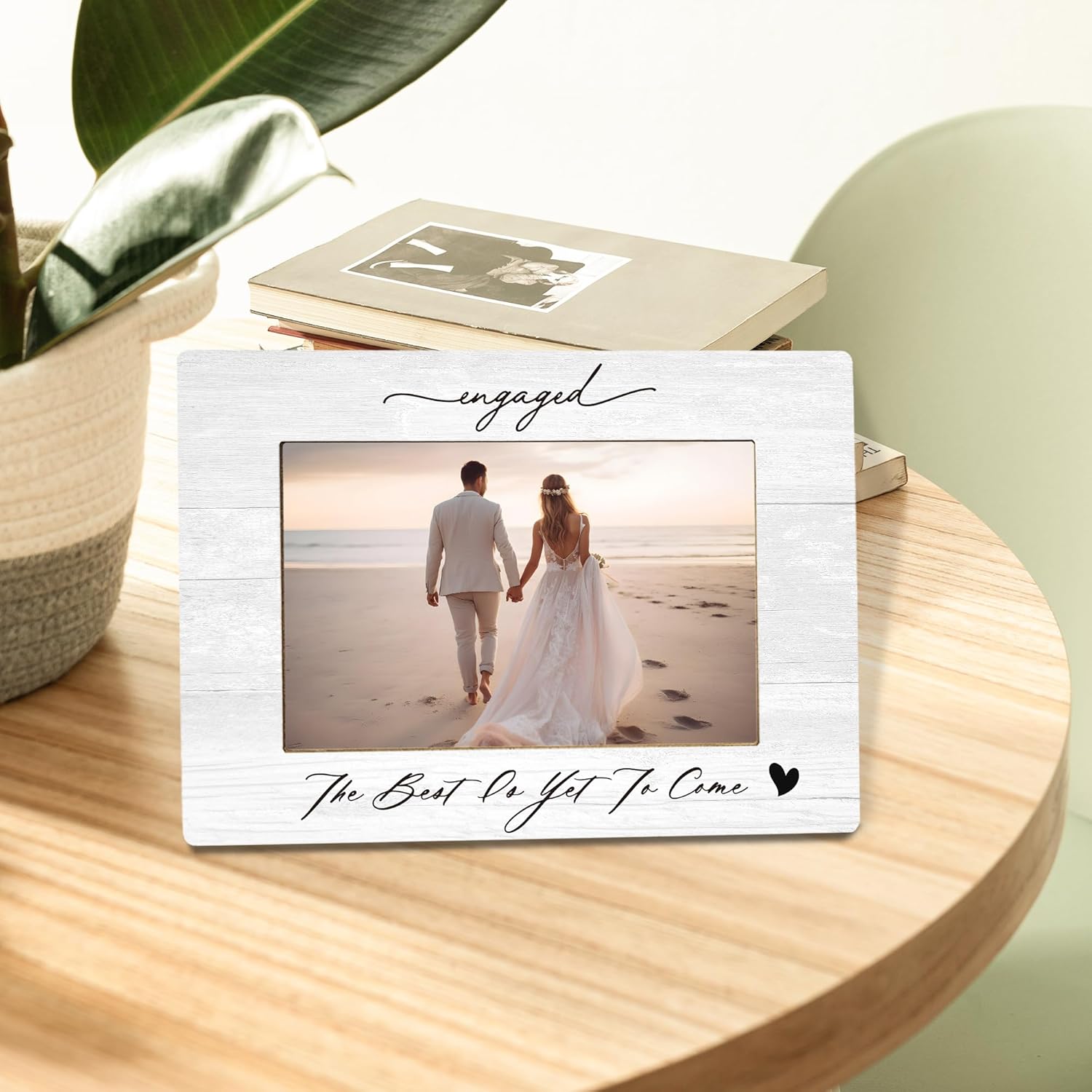 Engagement Picture Frames, Engagement Gifts for Couples, Wedding Picture Frame, Wedding Photo Frame 4x6, Wedding Gifts for Newlyweds Women Men, The Best is Yet to Come Photo Picture Frames - Image 2