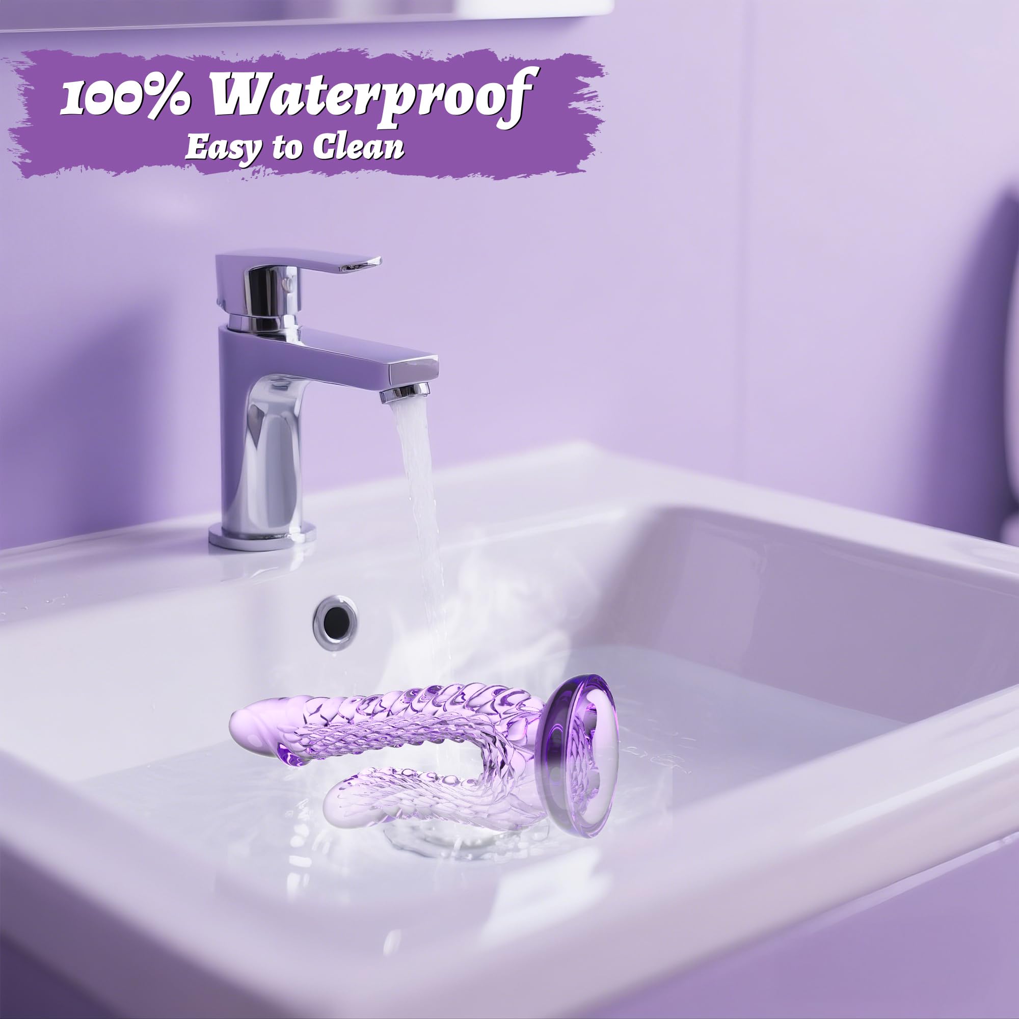 Realistic Dragon Double Ended Dildo for Beginners with Flared Suction Cup Base for Hands-Free Play, Flexible Monster Anal Dildo with Curved Shaft for Vaginal G-spot and Anal Play: 9 inches