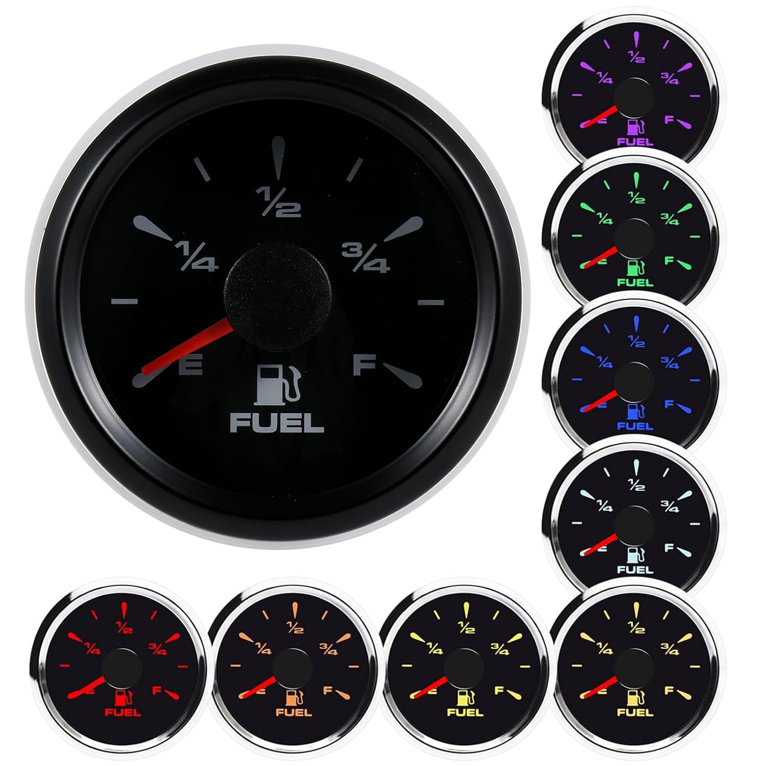 Shkalacar Marine Fuel Level Gauge Boat Fuel Gauge Fuel Gas