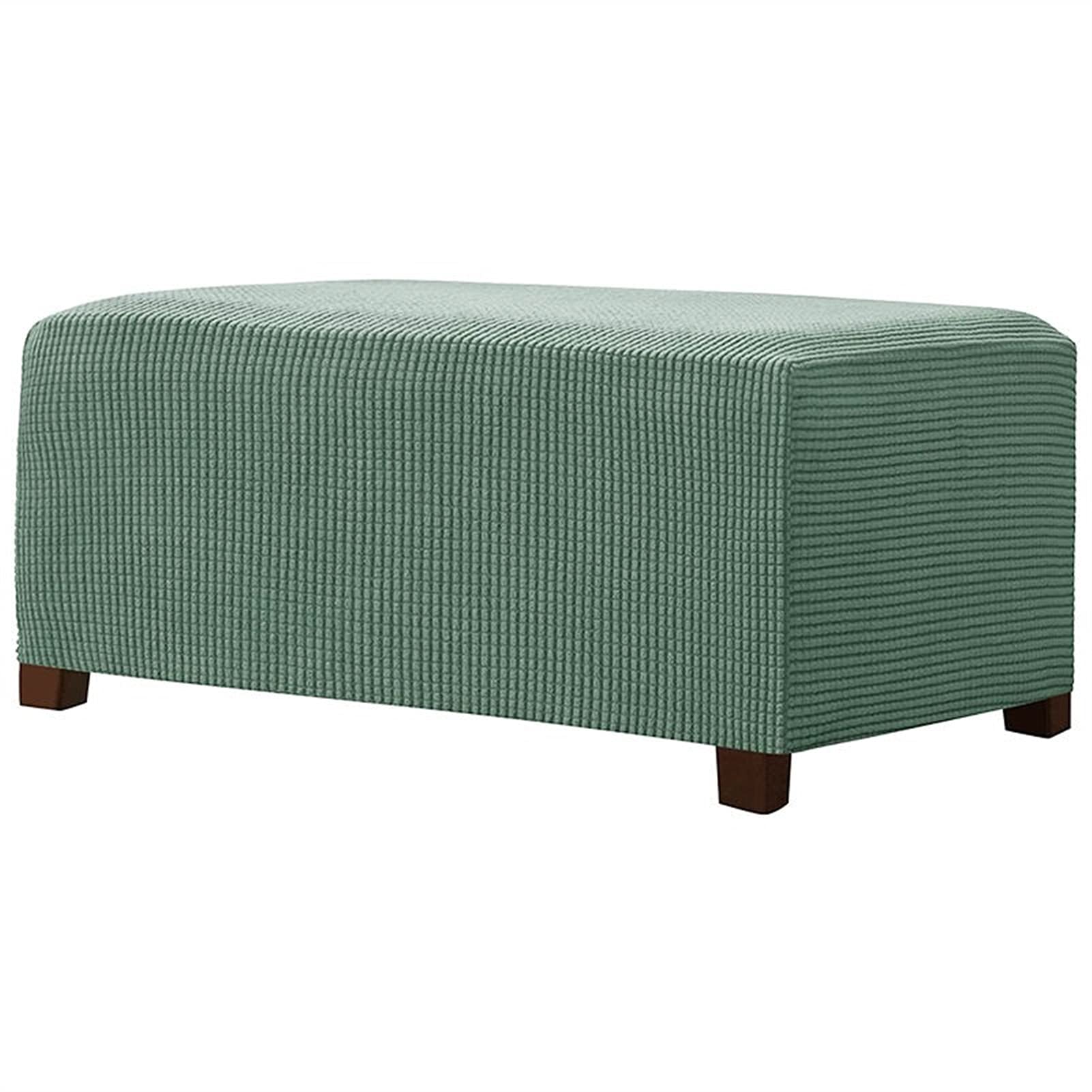 Fodera Per Panca Da Pranzo Highdi - Elasticizzata, In Jacquard, Bianco, Per Panche Imbottite