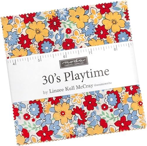 30's Playtime 2025 Charm Pack by Linzee Kull McCray, 42 5-Inch Precut Fabric Quilt Squares