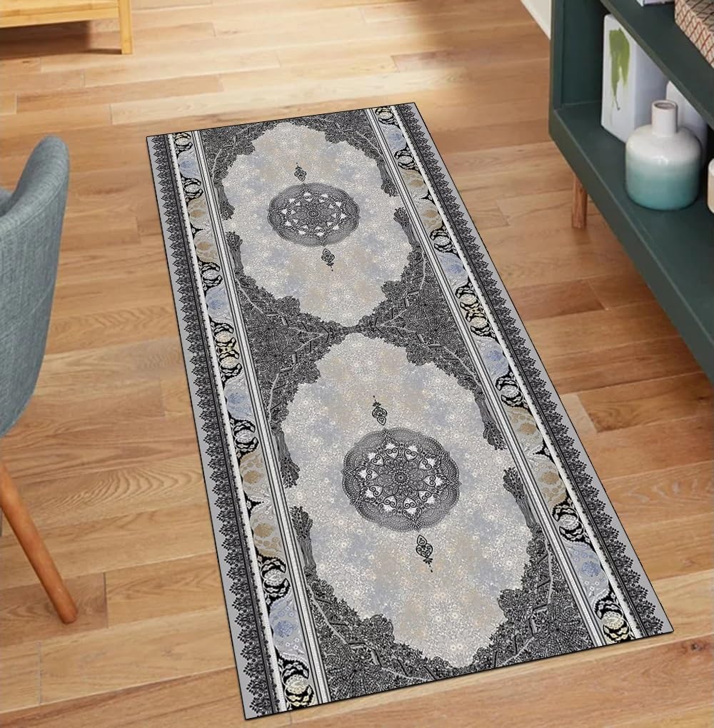 Alfombra de cocina antideslizante de poliéster larga y lavable de 50x400 cm