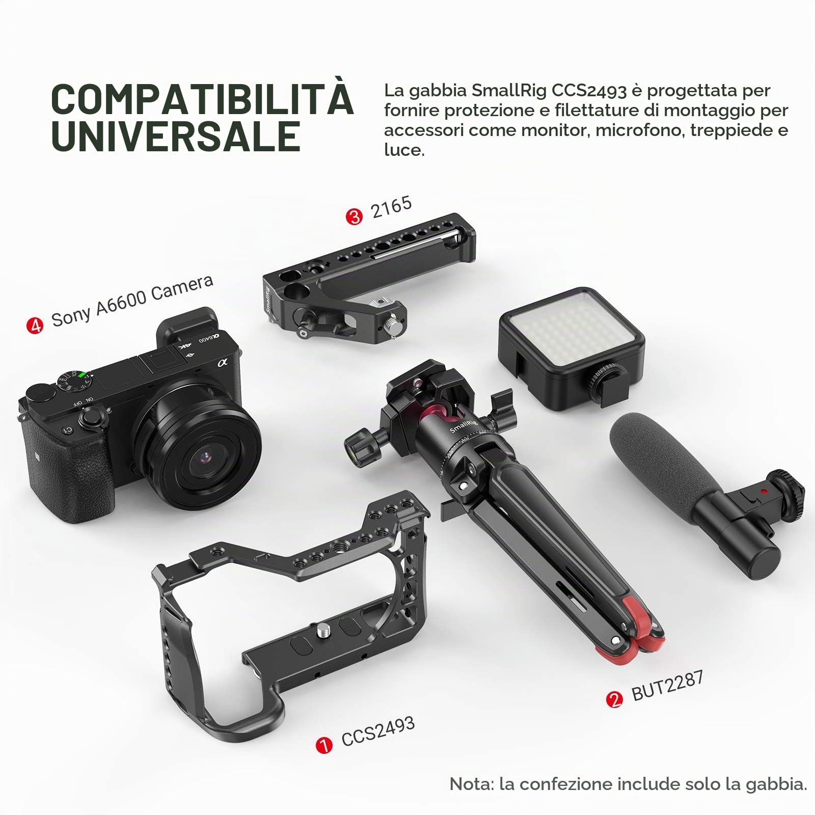 SMALLRIG A6600 Cage Gabbia A6600 per Sony A6600-2493