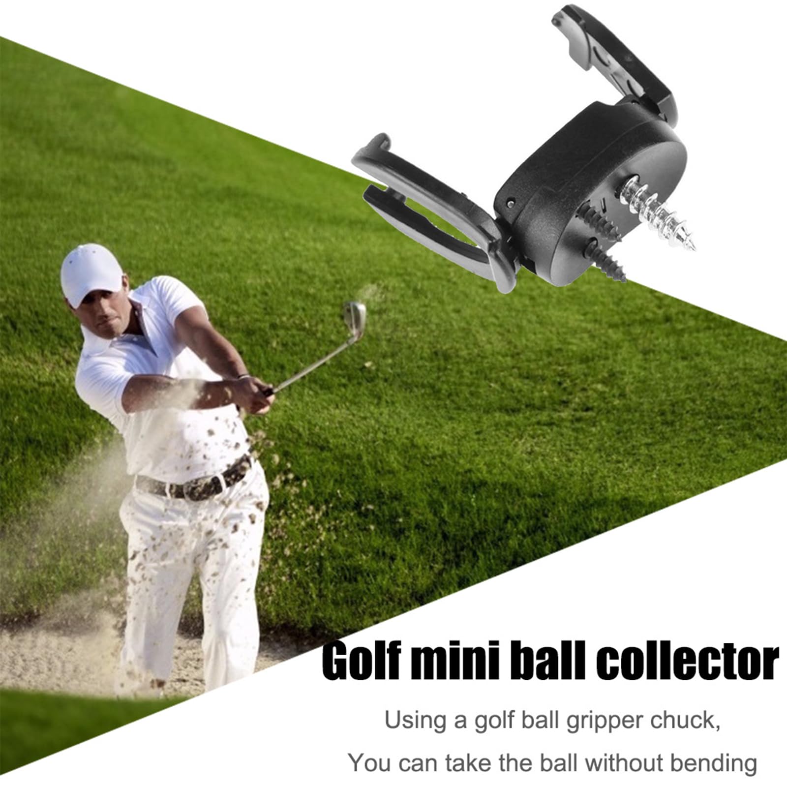 5 pezzi Golf Ball Retriever, Mini Putter Picker, Golf Ball Pick Up Tool, Golf Ball Pinze da golf, dispositivo di aspirazione per golf, in plastica, per palloni da golf, con ventosa, accessorio da