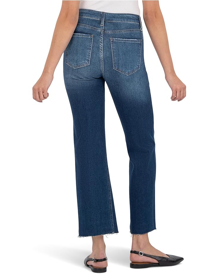 KUT from the Kloth Kelsey High-Rise Fab AB Ankle Flare Inset Leg in Royal - #3 of 4