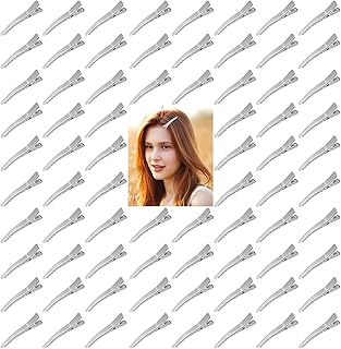 مشابك شعر كليبس معدنية صغيرة مخلبية لتسريح الشعر السميك المموج المجعد بنمط عصري ولاقسام متعددة، 200 قطعة S للنساء والفتيات بلون فضي من امانمان