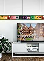 Vista 2 de RoomMates - Papel pintado despegar y pegar con caras icónicas de Minecraft, RMK12377BD