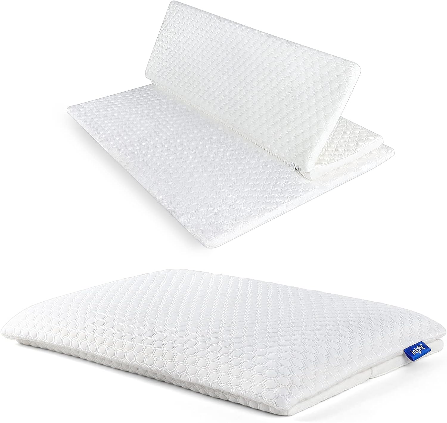 inight Ultra Thin Memory Foam Pillows, Stomach Sleeper Pillows, Flat
