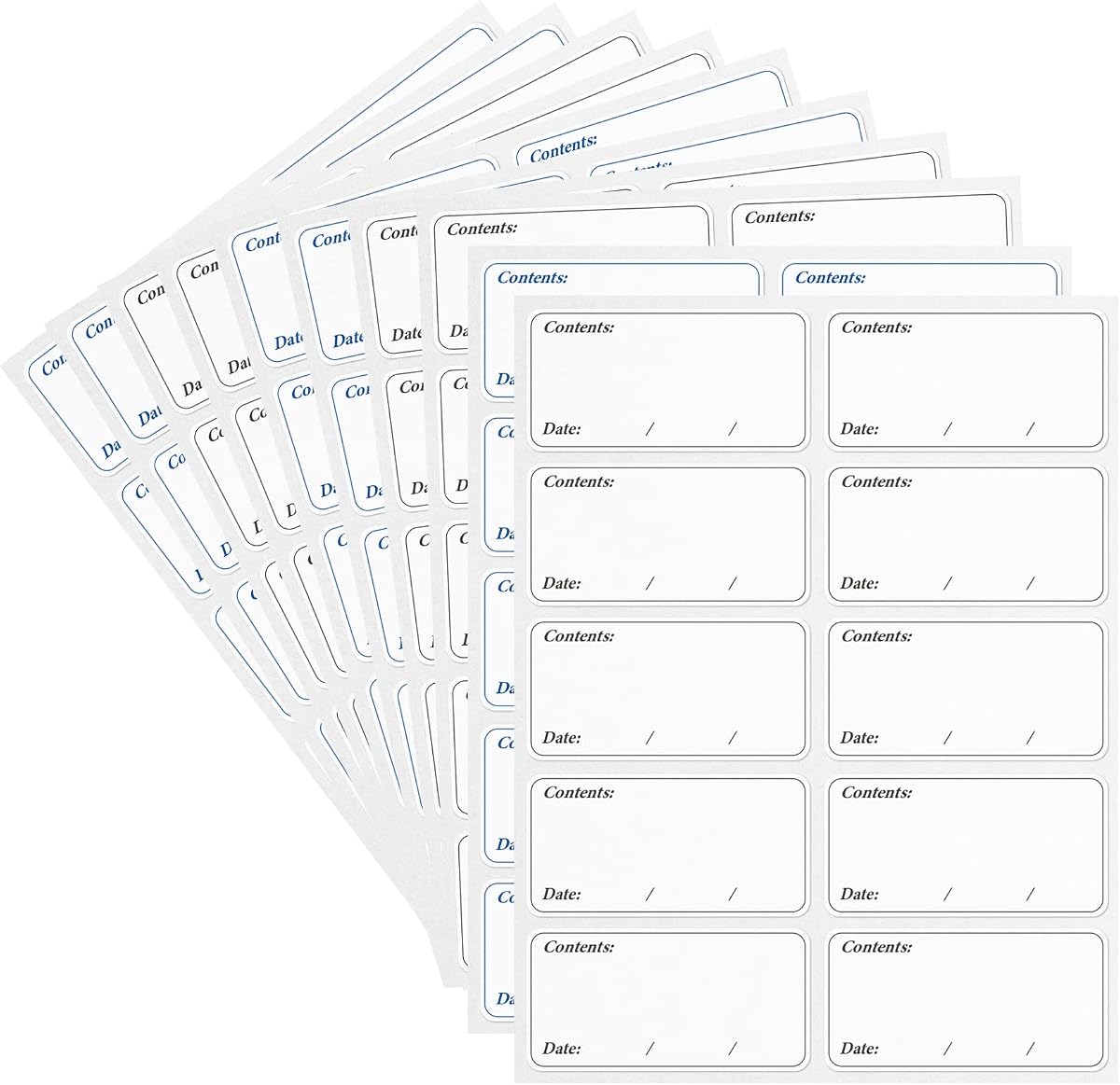 Etiquetas Para Congelador, Paquete De 200, Fáciles De Pelar, Etiquetas Adhesivas Para Alimentos Para Cajas De Almacenamiento De Alimentos, Frascos, Impermeables, No Deja Residuos Pegajosos Después De Su Uso, 3 * 6 Cm