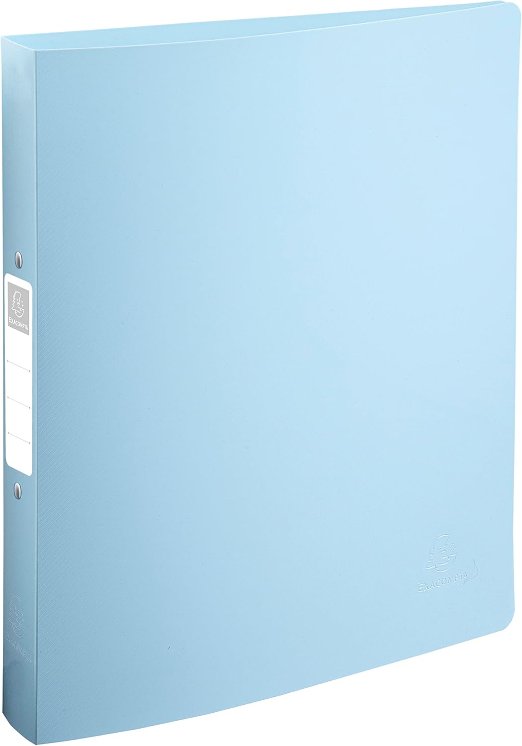 Exacompta - Ref. 54140E - Set of 4 Bee Blue semi-rigid binders - 2 round rings 30 mm diameter - 40 mm spine - external dimensions 32 x 26.8 cm - A4 maxi file format - assorted colors
