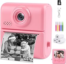 Cámara de impresión instantánea para niños, cámara digital 1080P para niños con tarjeta de 32 GB y 3 rollos de papel de impresión, 4, 6, 7, 8, 9, 10 años, regalos de cumpleaños de Navidad, juguetes de