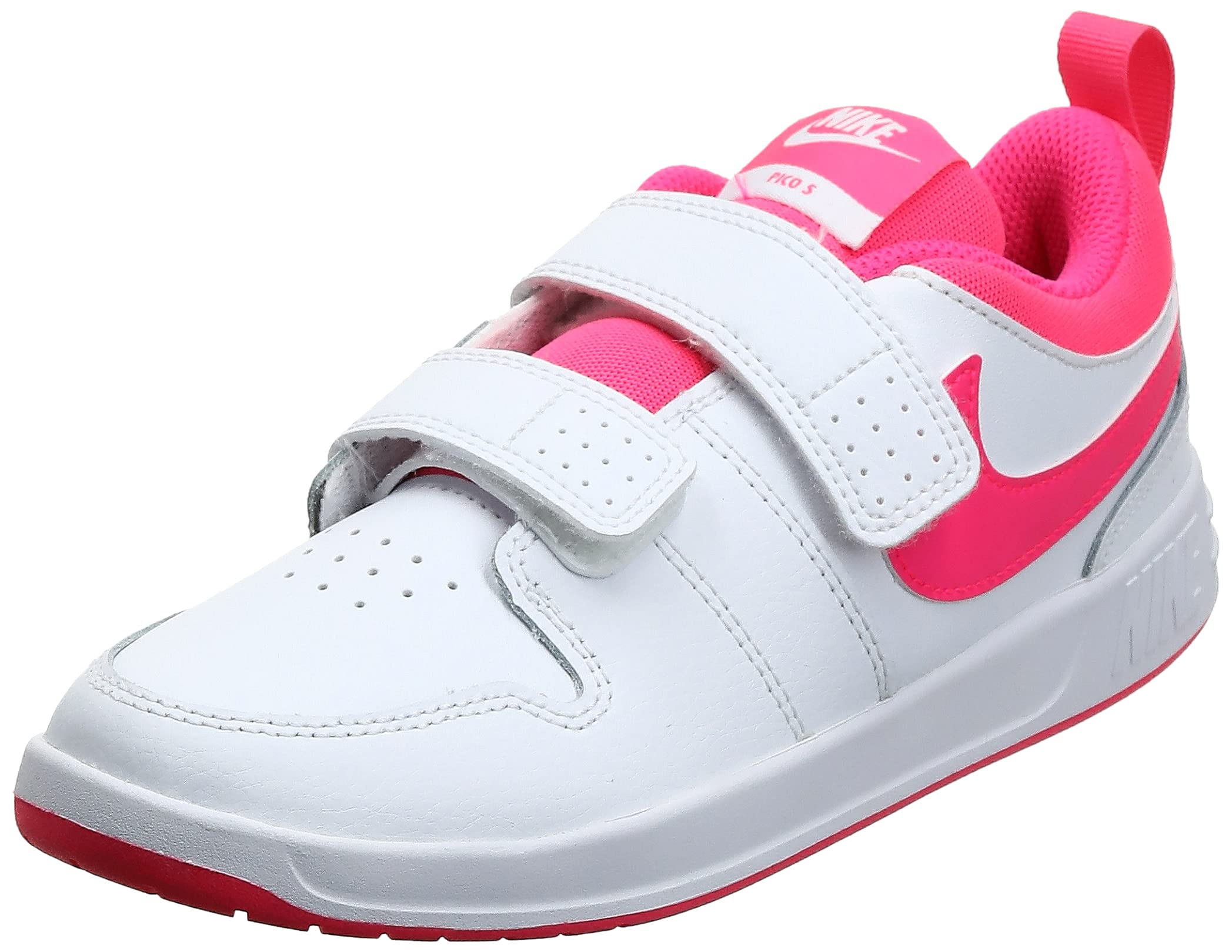 NIKE Unisex Kids Pico 5 Trainers, White Hyper Pink, 2.5 UK Child