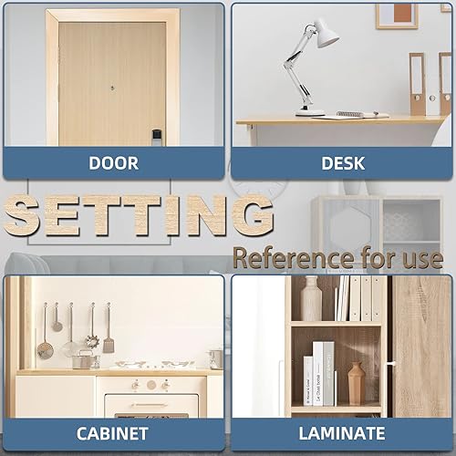 Miniatura 7 de Bandas de borde de abedul, rollo de bandas de borde de chapa de 12 pulgada x 250 pies, cinta de madera real flexible previamente pegada para