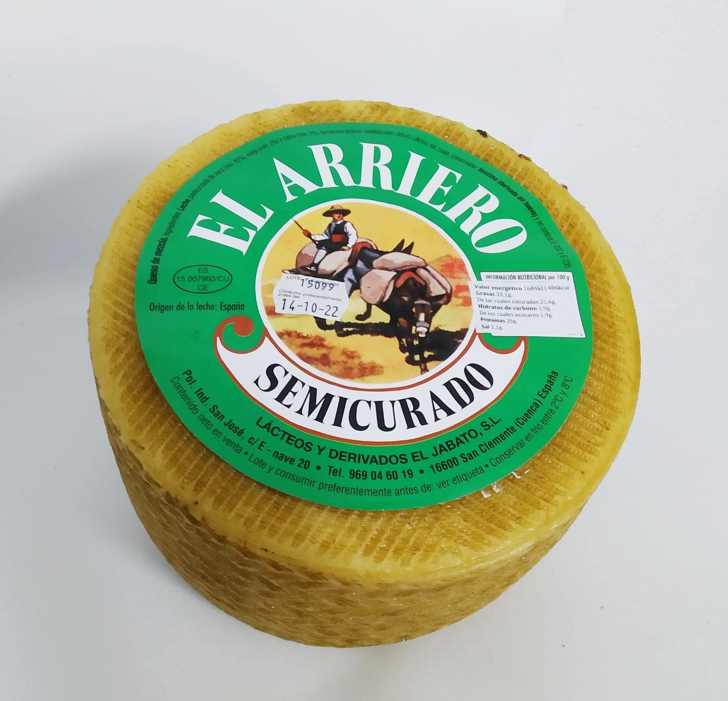 Queso El Arriero Semicurado Mezcla 3 kgs