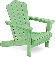 Vista 13 de Juego de sillas Adirondack plegables KINGYES de 2, Silla plegable Adirondack de HDPE para todo clima, Café