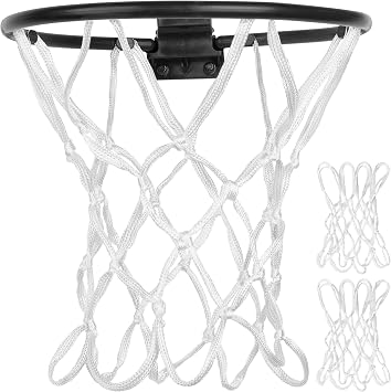LAO XUE 2 Pack Mini Basketball Net Replacement,8 Loops Indoor Outdoor Nets,Suitable for Doors and Walls