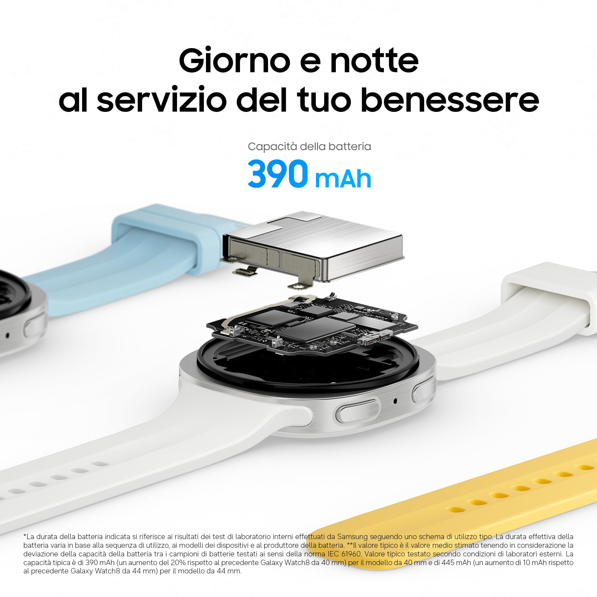 Samsung Galaxy Watch9, 44mm, Silver, LTE [Versione Italiana] | Design Sottile Anti-Urto, Guida al Sonno, Coaching Salute, Benessere Cardiaco, Batteria da 445 mAh, Snapdragon Wear Elite