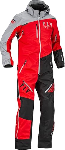 Fly Racing Traje de concha cobalto 2023 (rojo/gris, mediano)