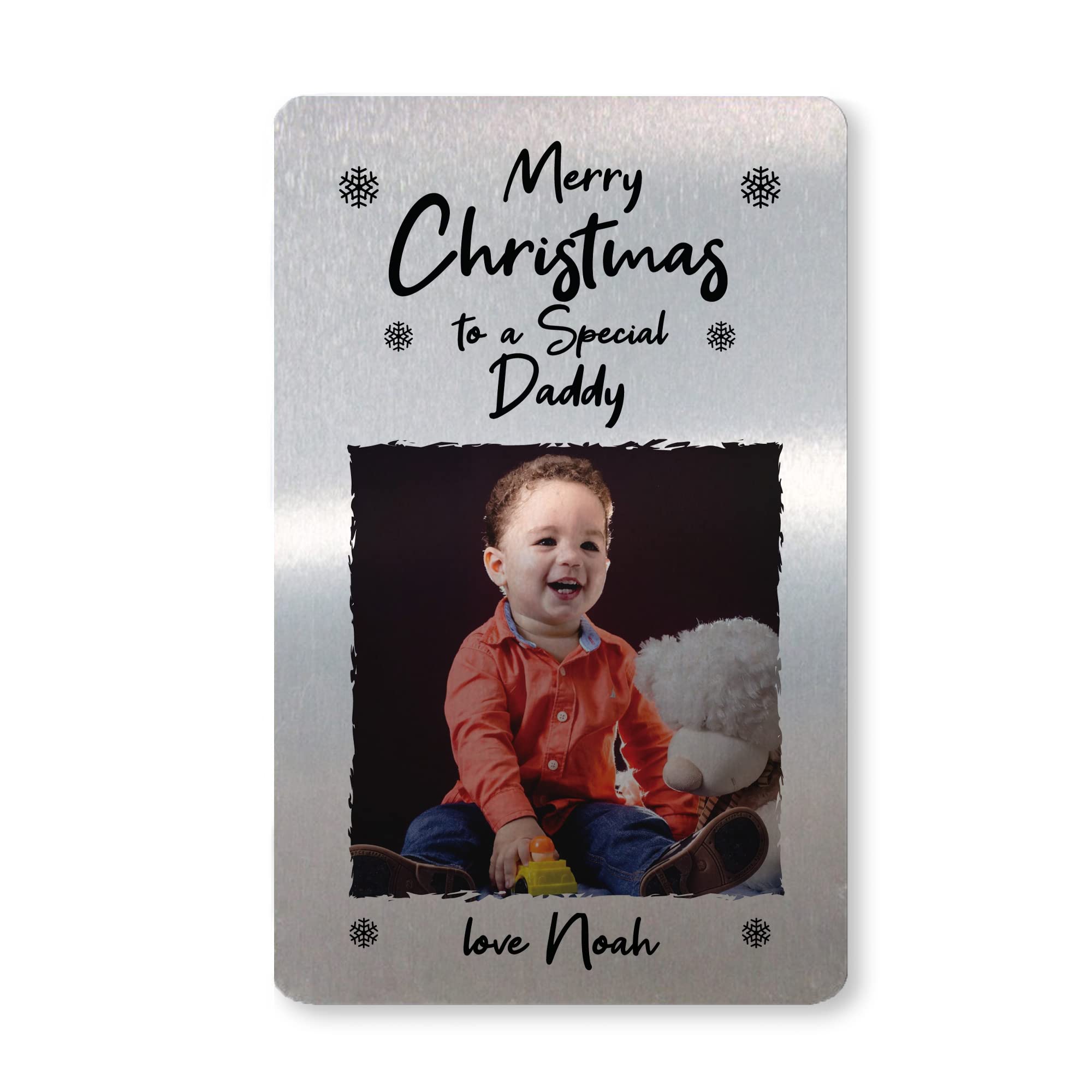Merry Christmas To A Special Daddy Personalised Photo Card Gift From Daughter Son