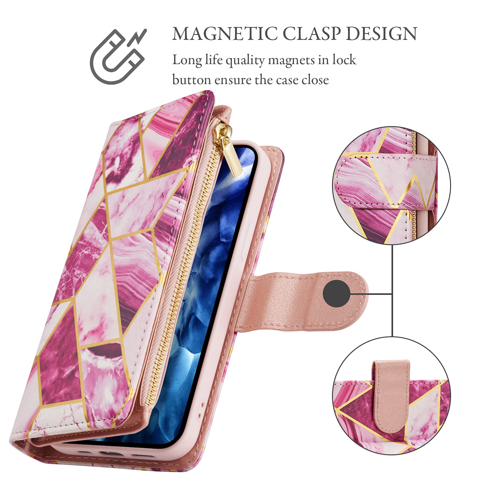 UEEBAI Custodia Portafoglio per iPhone 14 PRO 6.1 inch
