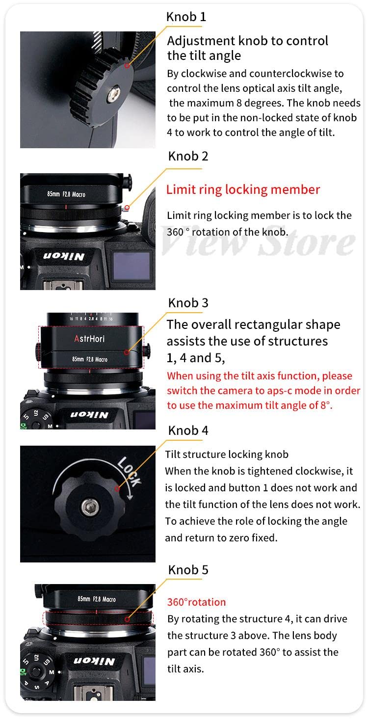 Amazon.com: AstrHori 85mm F2.8 Full Frame Tilt-Shift Macro Lens