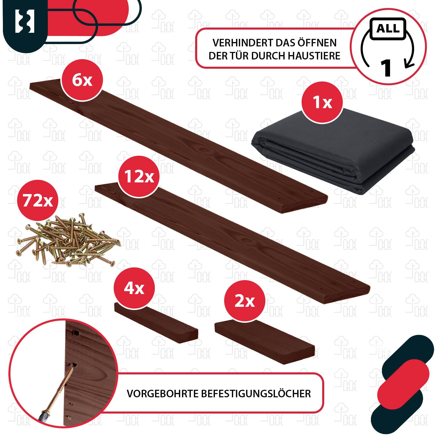 KOTARBAU® Jardinera de madera para plantas de fondo profundo 200x120x27cm Impregnadas, jardineras marrones, maceta alta, jardineras para hierbas aromáticas, jardineras para el jardín, macetas para