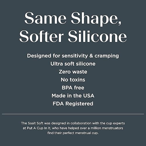 Miniatura 8 de Saalt Copa menstrual suave paquete de 2 y saalt Cup Wash  Taza de silicona reutilizable de grado médico premium y paquete saalt Wash