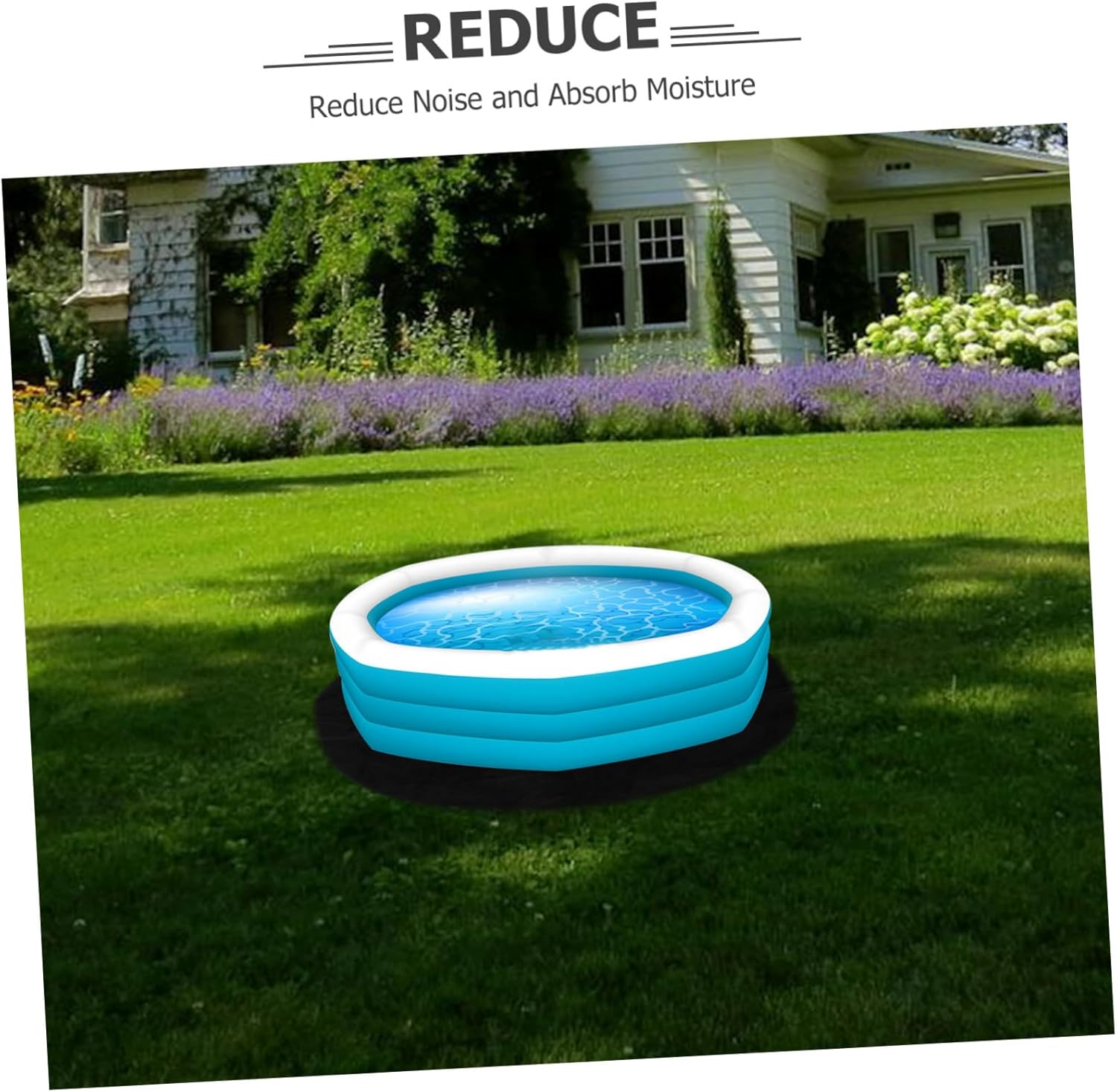 Hot Tub Non- Mat Round Cushion Pad for Spa - Floor Rug for Hot Tubs Pools and Outdoor Use Thick
