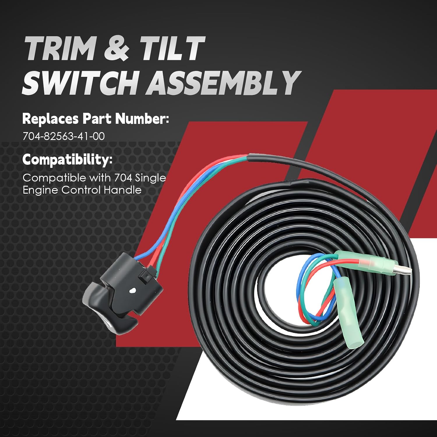 Nakkaa 704-82563-41-00 Trim & Tilt Switch Assembly 704-82563-41-00