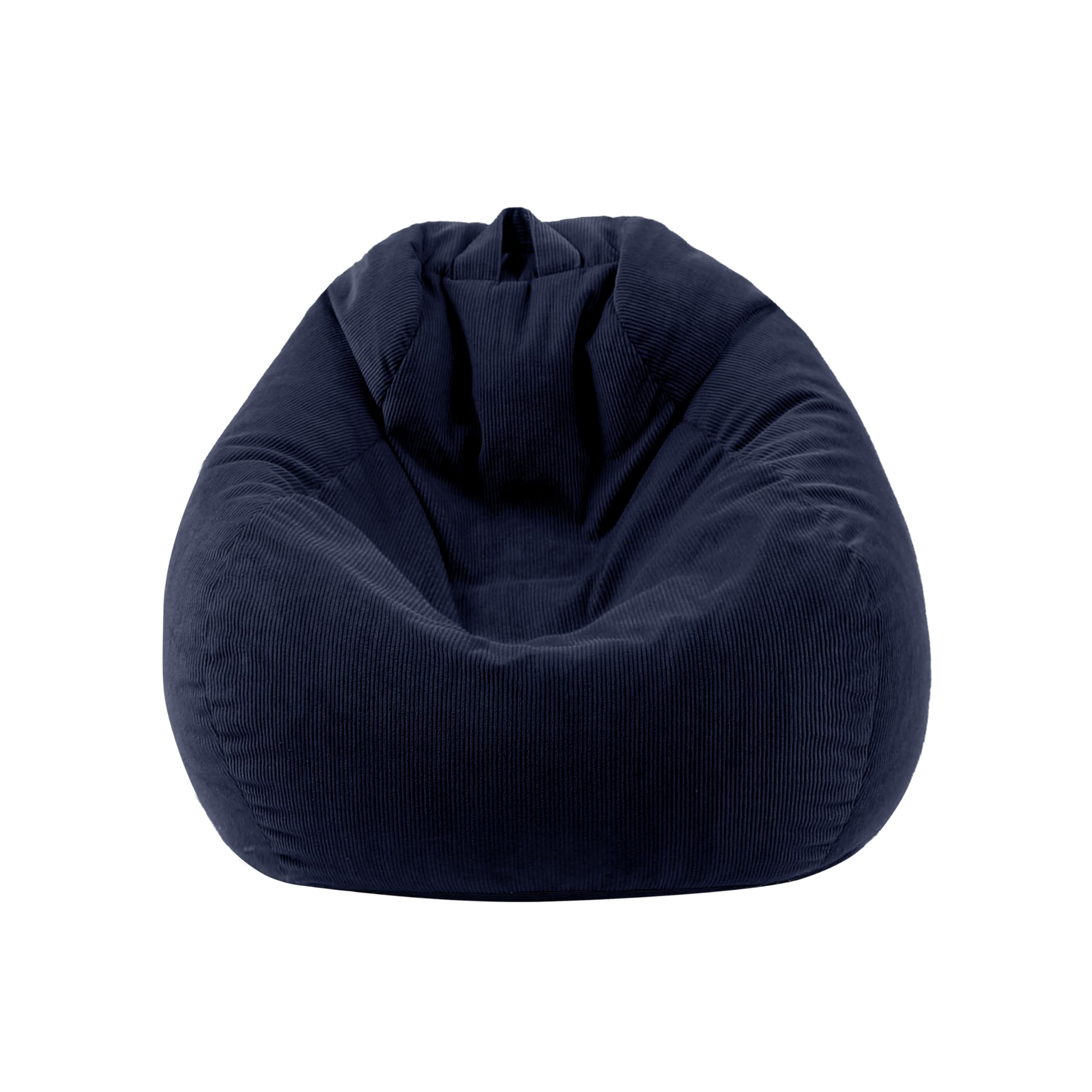 Bean Bag Chairs with Corduroy Cover, Large Memory Foam Bean Bag Chairs for Kids/Adults with Filling, Round Sofa Reading Chair Gaming Bean Bag for Living Room Bedroom