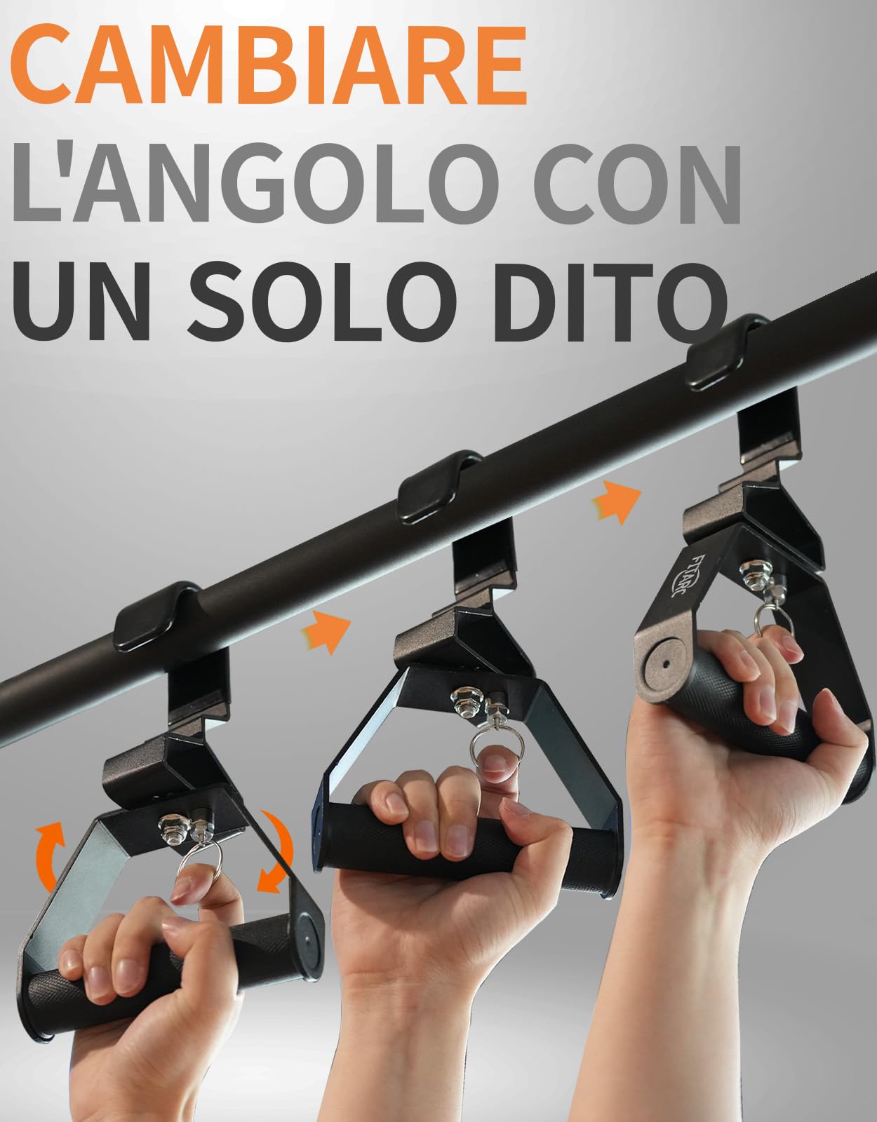 Fitarc Impugnatura neutra per trazioni 2 pezzi regolabile 12 angoli compatibile polso spalla gomito canottaggio brevettato