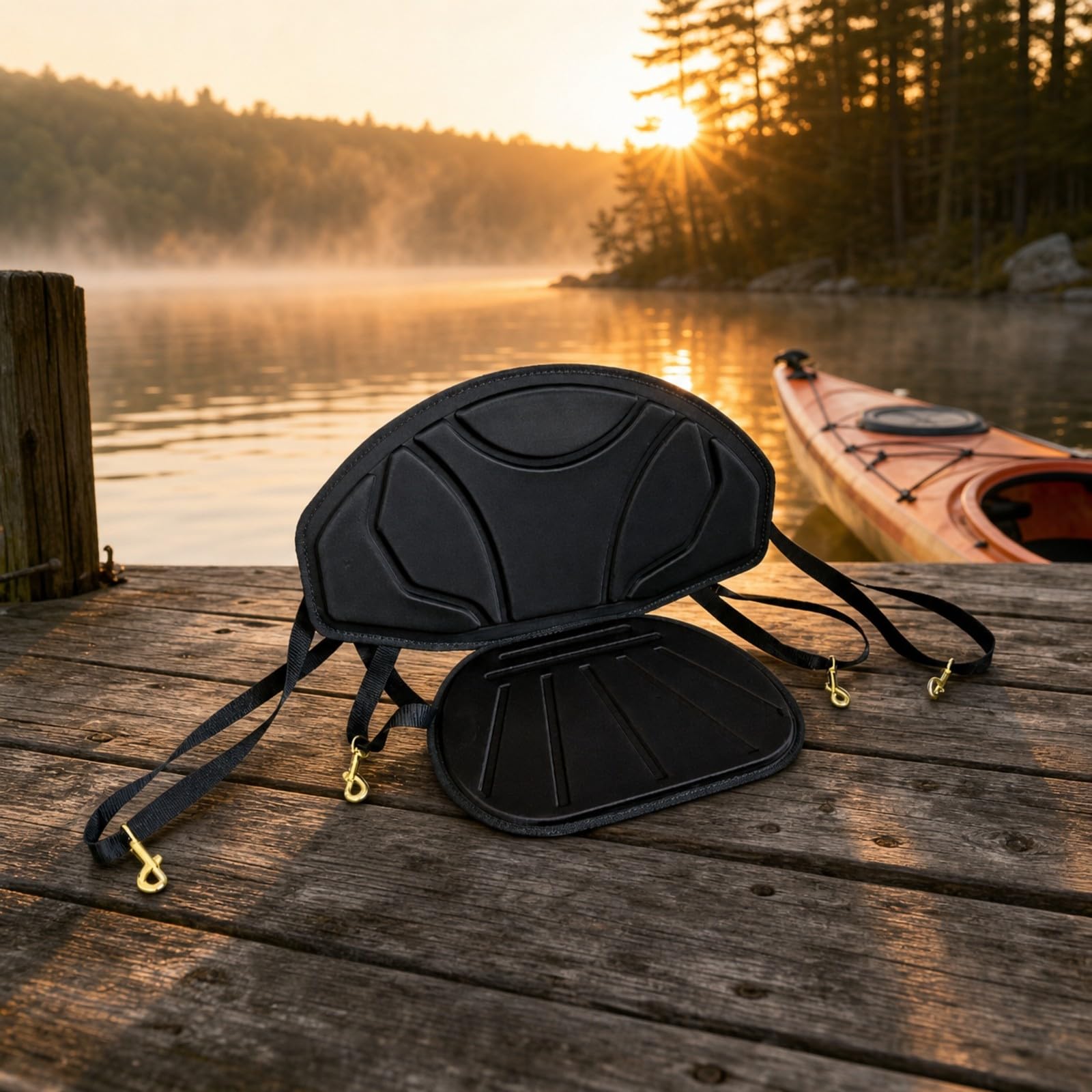 Gralara Asiento Kayak con Respaldo | Impermeable, Cojín Asiento para Canoa, Universal, Paddle, Kayakistas